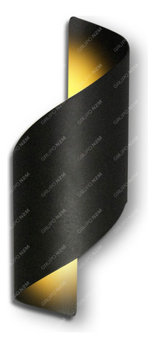 Aplique Bidireccional Exterior Aluminio Loop 10w Led Cálida Color Negro