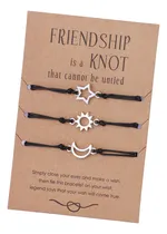 Comprar Juego De Pulseras De Sol, Estrella, Pulseras Tejidas A Mano,