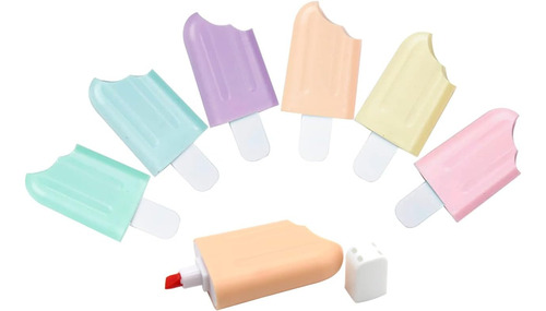 Destacadores  Kawaii Modelo Paleta De 6 Colores  Pack X2