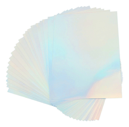 Papel Adhesivo Holográfico Imprimible A4, 22 Hojas