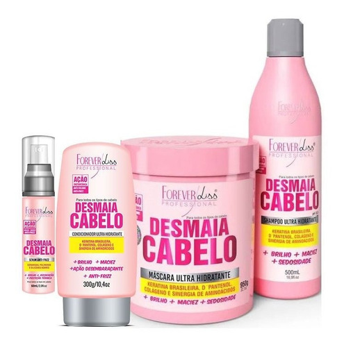 Forever Liss Kit Desmaia Cabelo Profissional Sem Leave-in