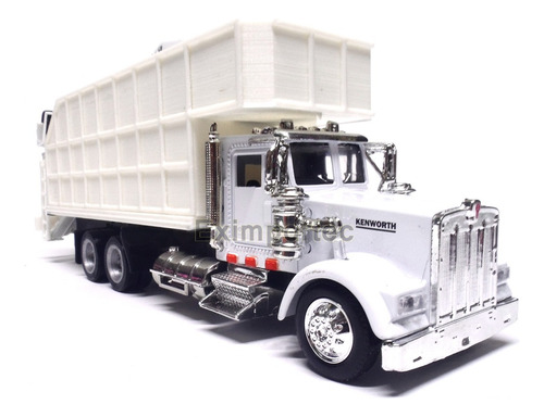 1:43 Custom Camion Kenworth Torton Grua Poligrapa Chatarrera Blanco (Usado)