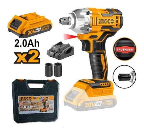 Imagen 2 de 3 de Pistola Llave De Impacto Inalambrica 20v Envios Gratis