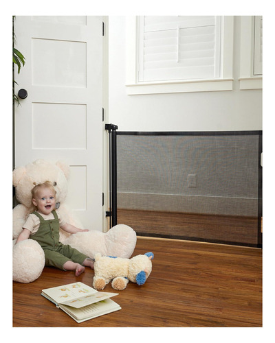 Puertas Retráctiles Para Bebés Cumbor Para Escaleras De 33 Y Negro.