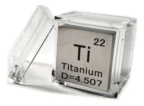 Elemento Tabla Periodica 25.4mm Titanio De Coleccion