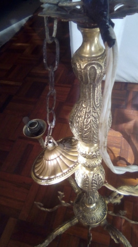 Lampara Antigua De Bronce (Usado)