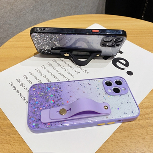 Funda Para Oppo A72 4g/a53/a32 Con Funda Protectora Y Soporte De Pulsera, Funda Transparente Brillante De Tpu Suave