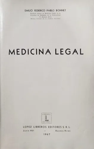 Medicina Legal- Bonnet (Usado)