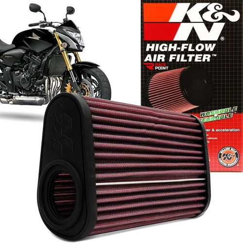 Filtro Ar K&n Kn Honda Cb Cb600f Hornet Cb600 2008 À 2014