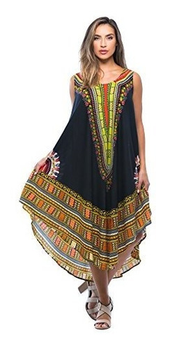 Riviera Sun 21755-blk-ps Dashiki Dress Vestidos Para Mujeres