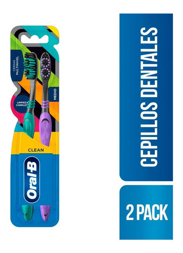 Cepillo Dental Oral B Complete Base Black Mediano X 2 Un