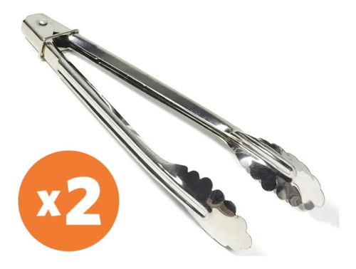 Set 2 Pinza Gastronomica Cocina Parrilera Ensaladera Fiambre