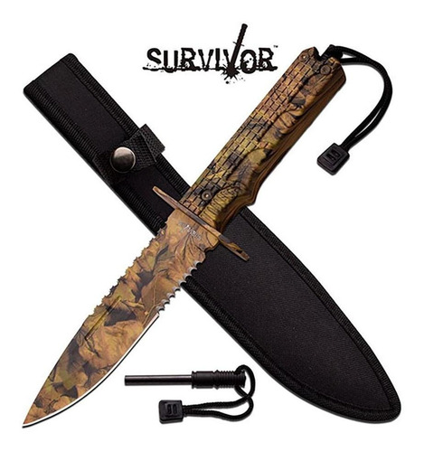 Faca Full Tang Camuflada Survivor Hk-796ca