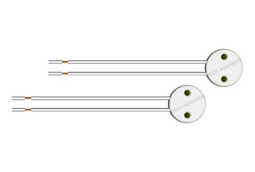 Par Soquete G13 Lâmpada Tubular T8 10 Base Rabicho Tomadinha