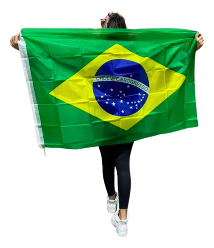 10 Unidades De 1,50m X 1,00m - Bandeira Do Brasil 