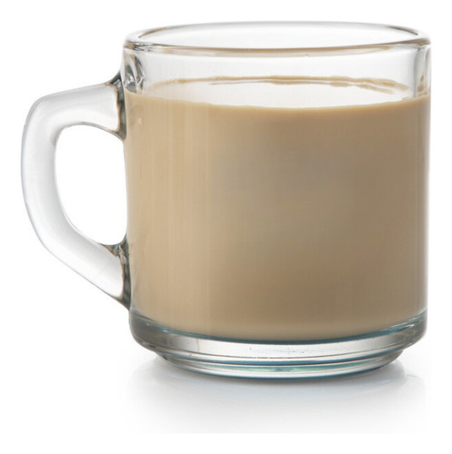 4 Taza De Vidrio Lisa Tarro Liso Para Cafe 320 Ml Libbey
