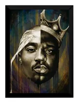 Comprar Quadro Rap Hip Hop Arte Notorious Big & Tupac 2pac 42x29cm