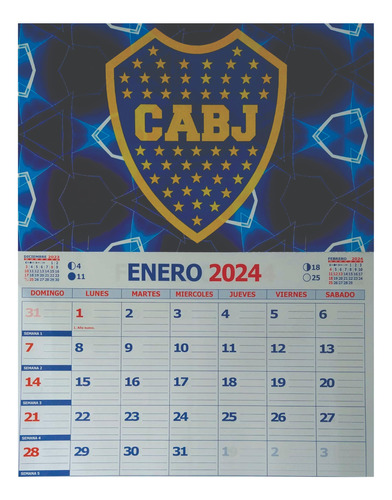 Calendario Almanaque De Pared Futbol Con Iman Y Planificador