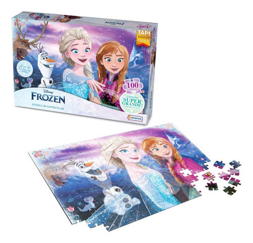 Puzzle 3d Lenticular 100 Pz Frozen Cambia Imagen Jeg Fz07981