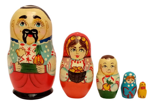 Muñecas Matrioska Madera Tradicion Rusa Adorno Navidad 11 Cm