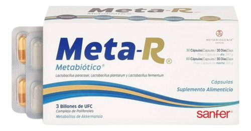 Meta-r 90 Cápsulas | Suplemento Metabiótico Con Probióticos
