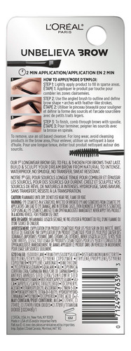 Gel Para Cejas Loréal Paris Unbelieva-brow Longwear Impermea