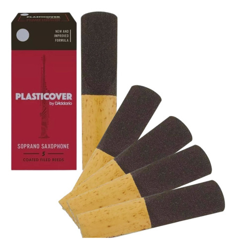 Caixa C/ 5 Palheta Plasticover Para Sax Soprano Rrp05ssx