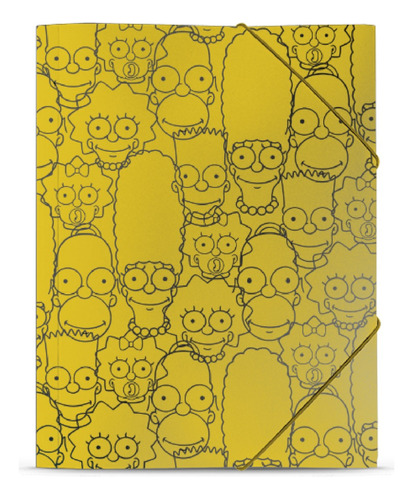 Carpeta Dibujo Nº5 Los Simpsons 3 Solapas Mooving Elastico