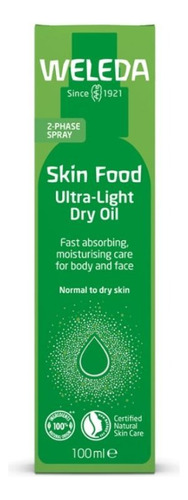 Spray Hidratante Bifasico Ultraligero Skin Food Weleda 100ml