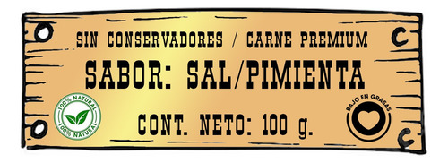 Carne Seca 100g Sin Conservadores, 100% Natural Sin Grasas