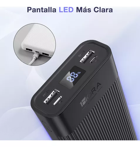 POWER BANK/BATERÍA PORTÁTIL 20000MAH 1 HORA