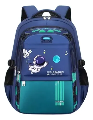 Mochila Ortopédica Infantil, Astronauta, Impermeável 2024