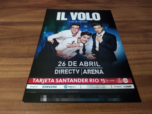 (pd900) Publicidad Il Volo Directv Arena * 2016