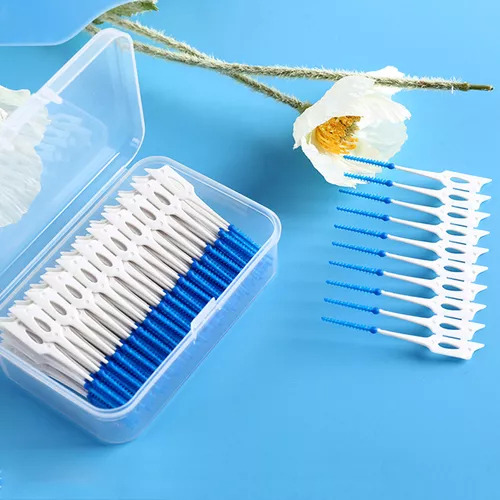Palitos De Dente De Silicone Macio De Ponta Dupla De 200