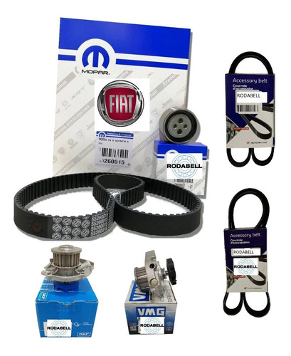 Kit Distribucion Original Fiat Idea Punto 1.4+ Bomba + Poliv