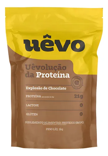 Proteína Uêvo 1kg - Sabor Chocolate - Suplemento Proteico