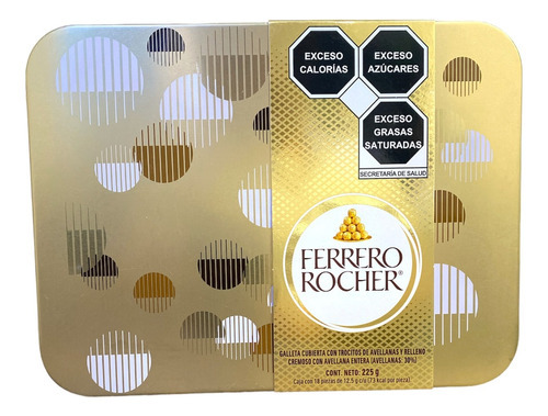 Ferrero Rocher Chocolate Premium Estuche De Aluminio 225g