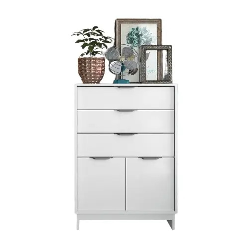 Cômoda Carraro Way Branca com 3 Gavetas e 2 Portas