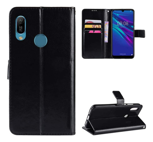 Funda Tipo Cartera De Piel Con Tapa Para Huawei Y6s 2019 Cab