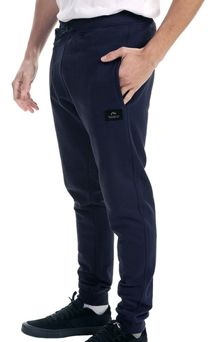 Jogging Pantalon Niño Rusty Tulum Con Puño Frisa Azul Pre