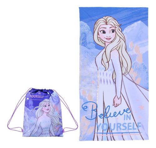 Toalla De Playa Con Bolso Frozen