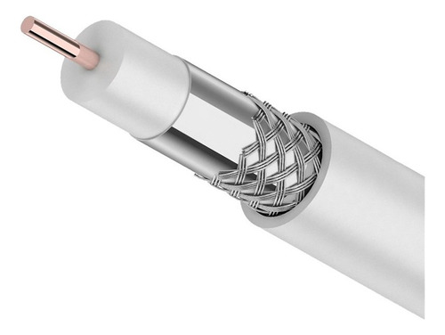 Cable Coaxil Coaxial Rg6 Blanco Negro 10mts - Electroimporta