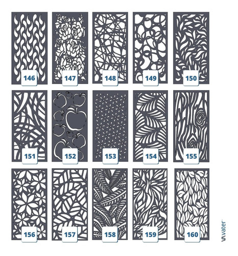 Chapa Decorativa Perforada 1200x600x0,9 Diseños Varios