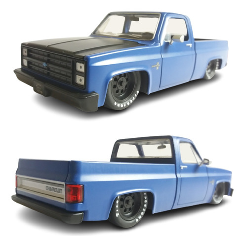 Camioneta Chevy Cheyenne 1985 C10 Custom Jada 1/24 (Reacondicionado)