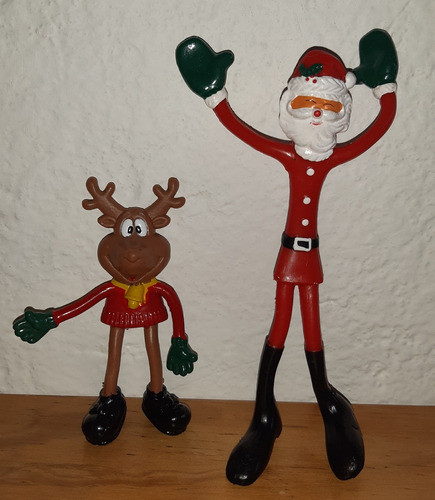 2 Figuras Navideñas Flexibles (bendable) 