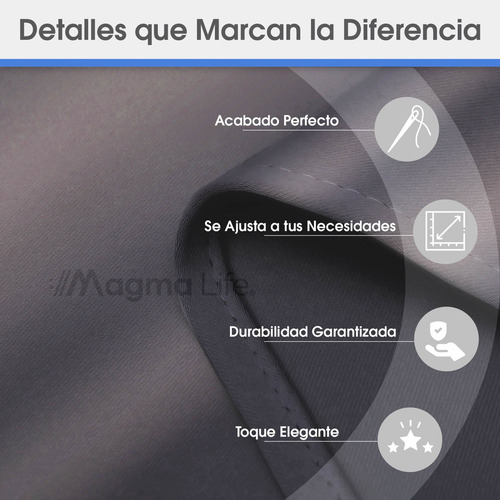 Cortinas Blackout Magma Life 2 Piezas 132 X 213 Cm Elegantes Con Aislamiento Térmico Y Acústico Protección Solar Para Sala O Dormitorio Lavables Con Ojales Metálicos Color Gris