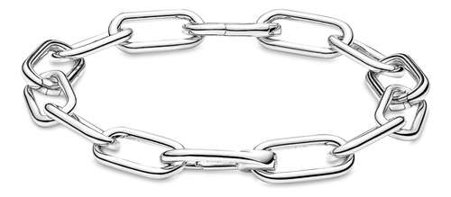 Pulseira Pandora Me Three Link Chain, cor prata, tamanho 16 cm