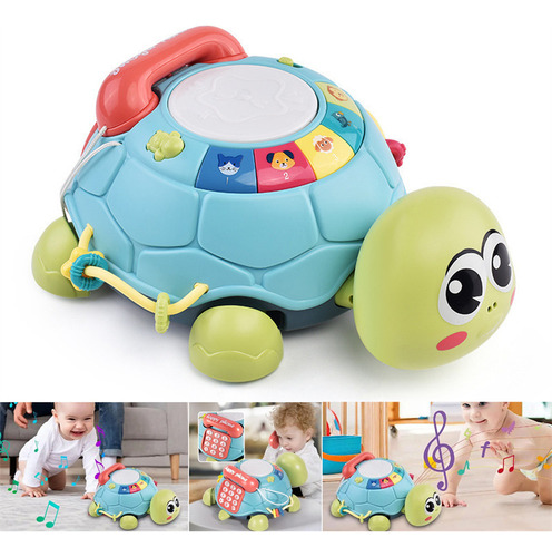 -music Crawling Turtle Sound Light, Tambor De Mano, Teléfono