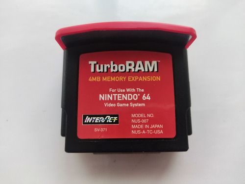 Modulo D Expansion Memoria Nintendo 64 Pak Model Nus-007 Red