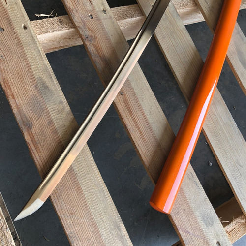 Katana Acero Dorado 1045 Canal Sangrador Full Tang 1359